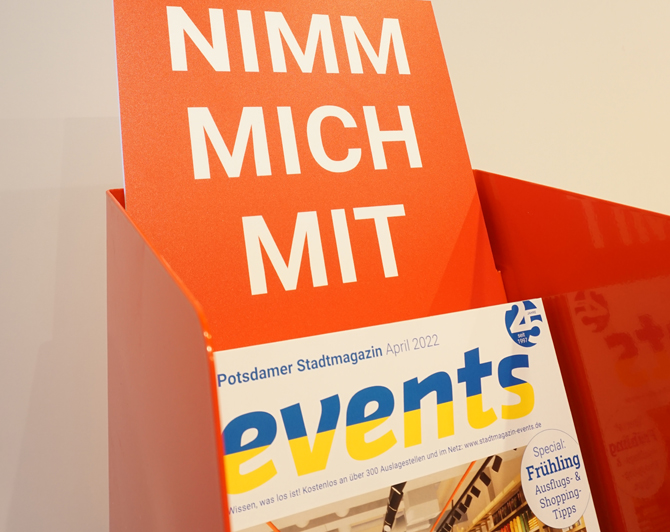Eventsaufsteller - Detail, Schild