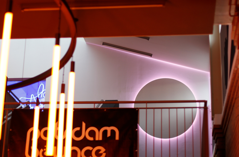 Detail, Lichtinstallation im Foyer