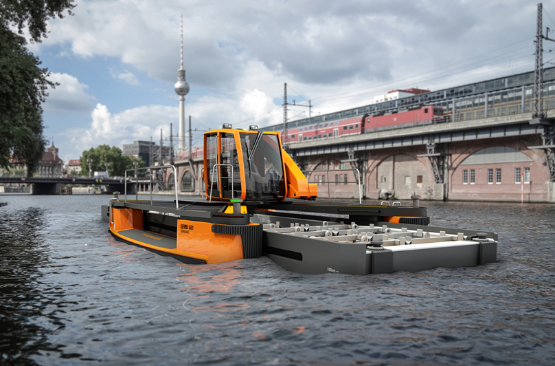 Der Wasserläufer in Aktion, Rendering