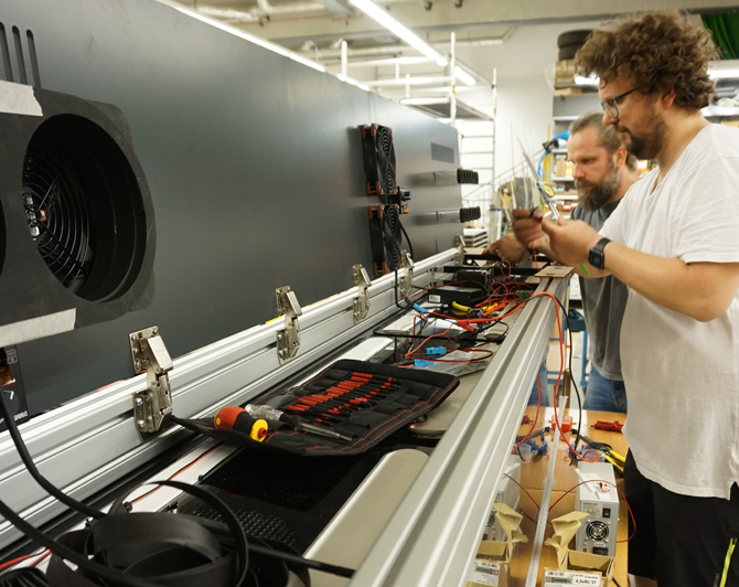 Arbeiten an der Technik