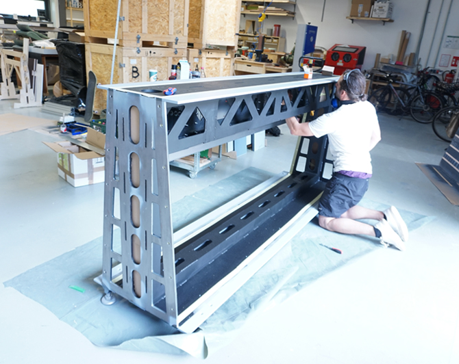 Untergestell des Wave Tanks